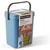 Perfetto Pattumiera Gino - per rifiuti organici - 5 L - azzurro - Perfetto - D05048