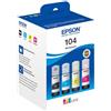Epson Originale Flacone Epson 104 (C13T00P640) nero-ciano-magenta-giallo - B02104