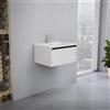 Inda Mobile bagno 60 cm Bianco lucido con 1 cassetto e lavabo in ceramica - Smeraldo