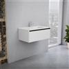Inda Mobile bagno 80 cm Bianco opaco con 1 cassetto e lavabo in ceramica - Smeraldo