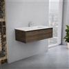 Inda Mobile bagno 100 cm Rovere castano con 1 cassetto e lavabo in ceramica - Smeraldo