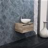 Inda Mobile bagno 60 cm Rovere naturale con 1 cassetto e lavabo in appoggio - Smeraldo