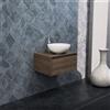 Inda Mobile bagno 60 cm Rovere castano con 1 cassetto e lavabo in appoggio - Smeraldo