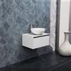 Inda Mobile bagno 60 cm Bianco opaco con 1 cassetto e lavabo in appoggio - Smeraldo