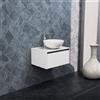 Inda Mobile bagno 60 cm Bianco lucido con 1 cassetto e lavabo in appoggio - Smeraldo