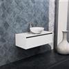 Inda Mobile bagno 100 cm Bianco lucido con 1 cassetto e lavabo in appoggio - Smeraldo