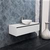 Inda Mobile bagno 120 cm Bianco opaco con 1 cassetto e lavabo in appoggio - Smeraldo