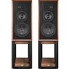 WHARFEDALE SUPER LINTON CON STAND WALNUT COPPIA DI DIFFUSORI NUOVI COLORE NOCE
