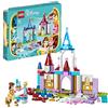 LEGO Disney Princess Castelli Creativi, Set con Castello Giocattolo, Mini Bamboline di Belle e Cenerentola, Giochi da Viaggio per Bambine e Bambini da 6 Anni, Piccola Idea Regalo di Compleanno 43219