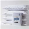 HOMESCAPES Set di 4 federe in spugna impermeabile, 100% cotone, traspirante, ipoallergenico, lavabile, 48 x 74 cm, con chiusura a busta