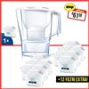 BRITA Caraffa Filtrante Aluna Brita 1051435 + Kit 12 Filtri All-In-1 1050420
