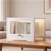 Poxvythb Vetrina Moderna per Oggetti da Collezione - Libreria Acrilico Soggiorno/Camera, 60x33x140cm 4 Strato, Bianco