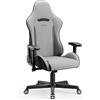 DIABLO Sedia da Gaming X-Starter | Sedia Gaming Ergonomica in Tessuto, Braccioli Regolabili, Meccanismo di Inclinazione | Sedia per PC, Gaming Chair, Poltrona da Ufficio | Grigio