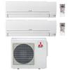Mitsubishi Climatizzatore Condizionatore Mitsubishi Linea Smart R32 MSZ-HR Dual Split Inverter 12000 + 15000 BTU con U.E. MXZ-3HA50VF Classe A++/A+