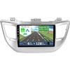 YUNTX [6GB+128GB] Android 14 Autoradio per Hyundai Tucson 2015-2019-[Incorporato Carplay/Android Auto/DSP/GPS]-9 pollice IPS 2.5D Touch Screen-Camera+MIC Incluso-DAB/Mirror Link/Bluetooth 5.0