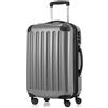 HAUPTSTADTKOFFER - Bagaglio a mano Rigida Alex, 4 Doppie ruote, Taglia 55 cm, 42 Litri, Colore Argento