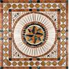 BANI MOSAICI Rosone Mosaico marmo cm 66 x 66 x 0,8 su rete per pavimenti