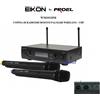 PROEL EIKON WM101DM V2 UHF DUAL COPPIA 2 RADIOMICROFONI PALMARI DOPPIO MICROFONO