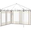 Outsunny Set da 2 pannelli laterali per gazebo con porte e finestre con zip, per gazebo pop-up da 3x3m o 3x6m