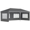 Outsunny Pergola pop-up pieghevole - tettoia per eventi - 3 x 6 m 3 lati rimovibili grigio