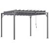 Outsunny Pergola 3 x 3 m bioclimatica pergola con lamelle orientabili design contemporaneo UV 50+ alluminio - grigio