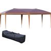 Outsunny Gazebo da giardino pop-up pieghevole 6L x 3l x 2,7H m sacco incluso acciaio epossidico oxford alta densità marrone