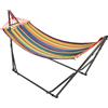 Outsunny Amaca da giardino pieghevole stendibiancheria con supporto curvo in metallo epossidico amaca su piede 1 posto peso max. 120 Kg