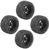 SUNGOOYUE Pneumatico in Gomma RC, 4 Pezzi Universal Truck Wheel RC Spare Pary per 1:14 1:16 1:18 Modello di Auto