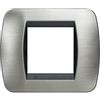 BTicino L4802ACS living int - placca 2P acciaio spazzolato