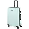 ITACA - Valigia Grande Rigida Viaggio Rigide. Trolley Grande con 4 RuoteDoppie Girevoli. Materiale ABS Valigia Rigida Grande Resistente e Leggero TSA, Verde menta