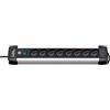 Brennenstuhl Ciabatta Multipresa 3 metri Brennenstuhl Premium-Alu-Line | Ciabatta Elettrica con Interruttore e 8 Prese IT (10/16A) | Cavo 3 Metri H05VV-F 3G1,5 | Multipresa Robusta e Stabile | 8 Prese