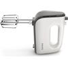 Versuni Philips Sbattitore Elettrico - 450W, 5 Velocità + Turbo, Frusta Doppia, Impastatore, Grigio (HR3740/00)