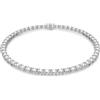 Swarovski Collana Tennis Millenia, Taglio squadrato, Bianca, Placcato rodio