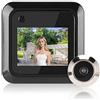 Lazmin112 Smart Door Viewer da 2,4 pollici, display LCD TFT da 0,3 MP con visore spioncino Videocamera per porta Cat Eye Campanello, registrazione fotografica con fotocamera grandangolare 145 °