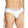 POLO RALPH LAUREN Three Low Rise Brief Pacco da Tre Slip Bianco (XXL)