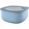 Guzzini Store&More Kitchen Active Design Contenitori Ermetici Bassi per Frigo/Freezer/ Microonde (L), 19.5 x 19.5 x 9.3 cm, Blu (Matt Mid blue)