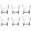 Leonardo Vario Struttura 019449 - Set di 6 bicchieri per acqua, lavabili in lavastoviglie, in vetro con motivo, 250 ml