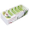 BranQ Home essential Branq, Inserto Organizer da Cucina, Plastica, Transparente/Verde, 8.5 x 30.5 x 13.5 cm