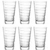Leonardo Vario Struttura 019450 - Set di 6 bicchieri per acqua lavabili in lavastoviglie, in vetro con motivo, 280 ml