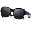VUEECLAT Sovraocchiali da Sole Polarizzati Occhiali da Sole per Uomo Donna UV400 Pieghevoli Occhiali da sole sopra Occhiali di Moda per Guidare Equitazione