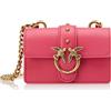 Pinko Love One Micro C Vitello Seta, Borsa Donna, N17q_barbabietola Ch-antique Gold, Taglia unica