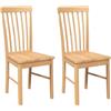vidaXL Sedie da Pranzo con Cuscini 2 pz in Legno Massello di Hevea, sedia da pranzo, sedia da cucina, sedile da pranzo, sedia, sedia da soggiorno