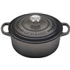 Le Creuset Cocotte rotonda Evolution in ghisa vetrificata con Coperchio, diameter 20 cm, Flint, 21177204442430