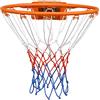 FUNJEPE Canestro da basket, 45,7 cm, arancione, in lega di acciaio, montaggio a parete, interno/esterno