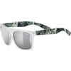 uvex sportstyle 511, occhiali da sole per bambini, specchiato, incl. fascia, white transparent/silver, one size