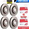 Kinetix | Brembo Pads Per BMW 5 Serie F10 F11 Anteriore Posteriore Dischi Freno Forati Brembo Pad Filo