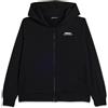 Freddy Felpa comfort fit nera con zip e cappuccio in french terry