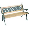 Vette Panchina da Giardino in Legno e Ghisa 126x56x74 cm colore Verde - G313 Quadri
