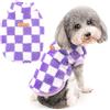 Zunea Maglione per Cani di Piccola Taglia Fuzzy Giubbotti Cappotto Invernali Caldo Cucciolo Giacca Abbigliamento Plaid Fluffy Maglione Vestiti Morbido Pullover Felpa per Chihuahua Gatti Viola M