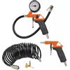 Nu Air Kit 6 Pezzi Pistola Soffiaggio, 3 Aghi Gonfiaggio, Tubo 5 m